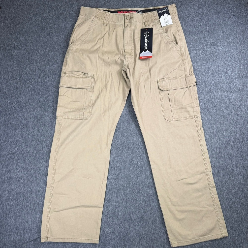 Wrangler Cargo Pants Mens 34x30 Tan Aspen Cargo Pant‎ ATG All Terrain Gear Khaki